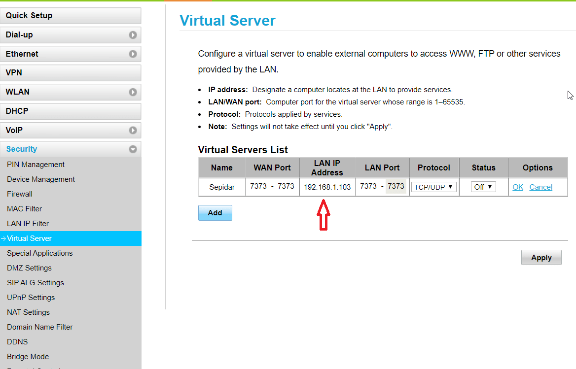 Port Forwarding