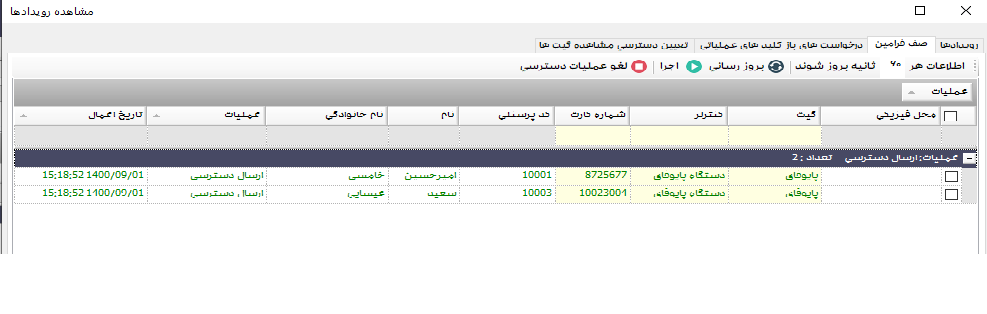 تعیین دسترسی مشاهده گیت‌ها در نرم افزار سپیدار