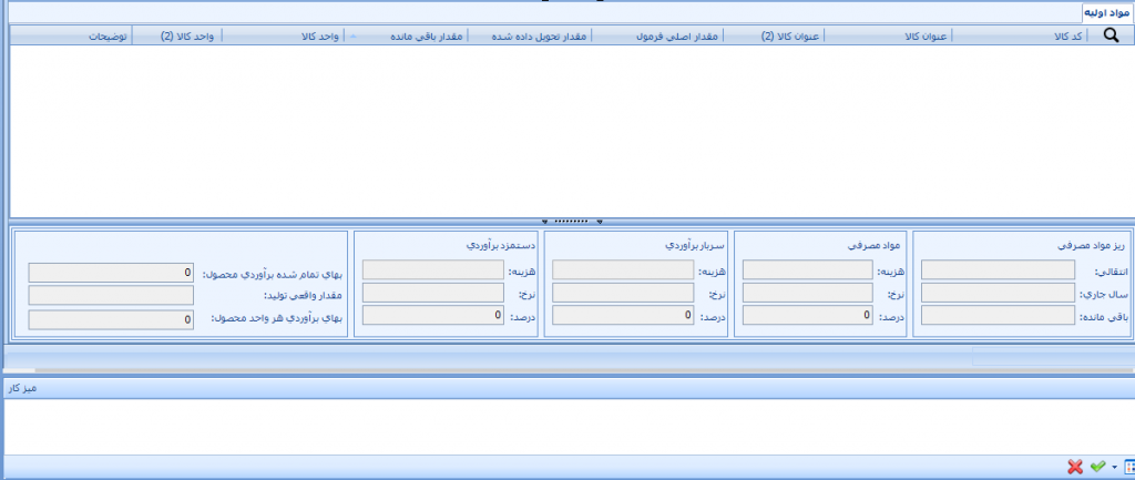 مقدار تولید و ضایعات: