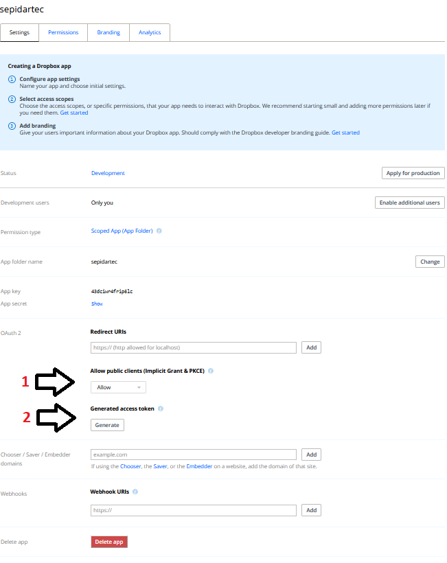 بک آپ گیری از نرم افزار سپیدار در دراپ باکس (Dropbox)
