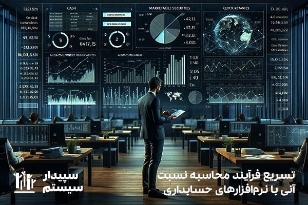 استفاده از نرم‌افزار حسابداری برای محاسبه دقیق نسبت آنی شرکت
