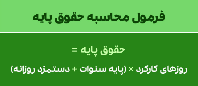 فرمول محاسبه حقوق پایه
