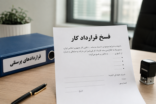 فسخ قرارداد کار؛ راهنمای جامع شرایط، حقوق طرفین و نمونه قرارداد استاندارد 1 فسخ قرارداد کار؛ راهنمای جامع شرایط، حقوق طرفین و نمونه قرارداد استاندارد